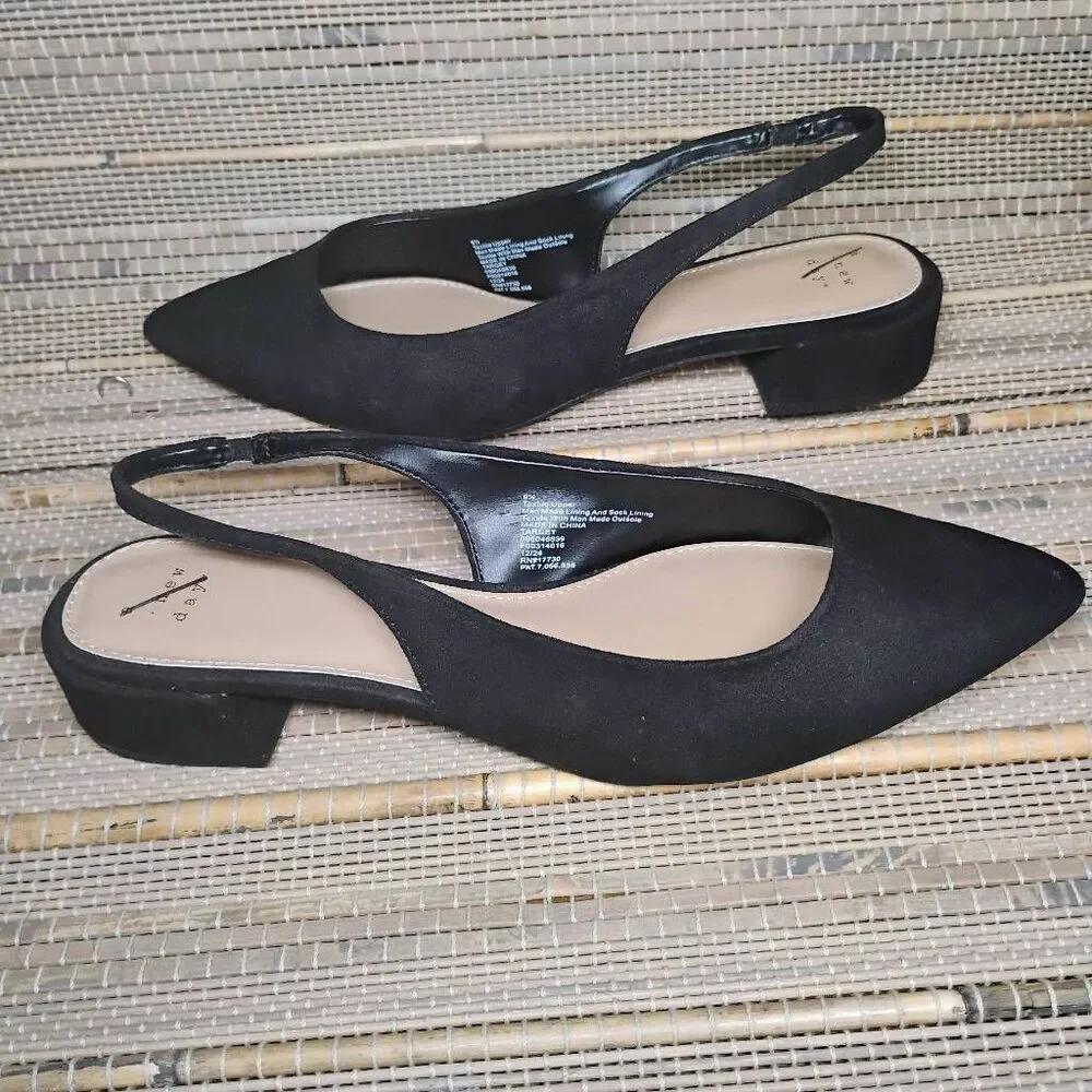 A New Day Women’s Black Slingback Sandals 9.5 - Picture 1 of 9